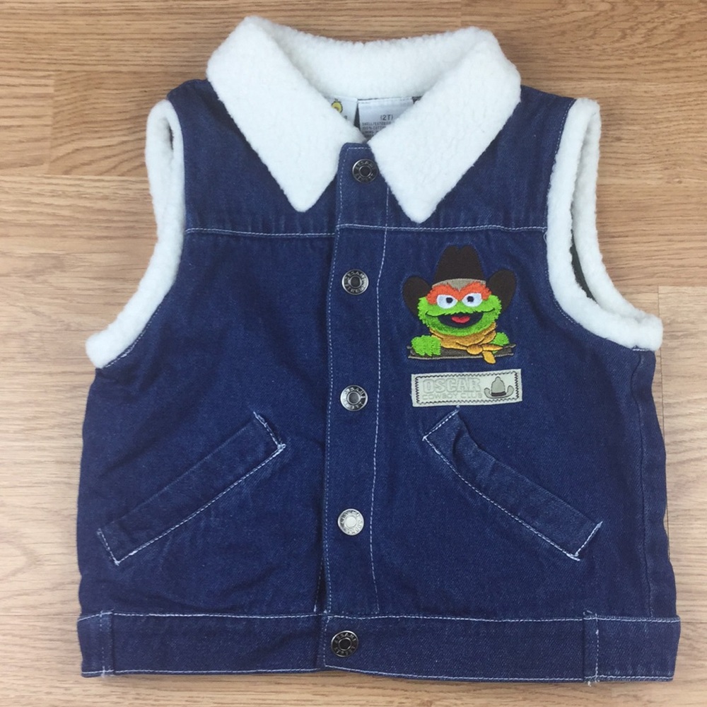 Sesame Street Toddler Boys Oscar Cowboy Club Vest